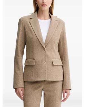 Fracomina Button Notch-Lapel Blazer - Natural