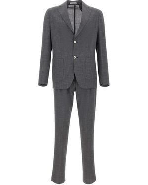 Eleventy Single-Breasted Patch-Pocket Suit - Gray