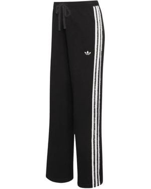 adidas Firebird Logo-Embroidered Side-Stripe Track Pants - Black