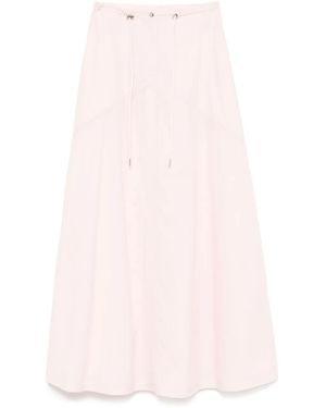 Add Falda Midi De Algodón - Rosa