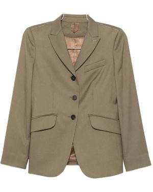 Max Mara Single-Breasted Blazer - Green