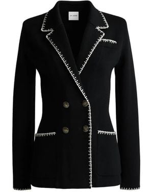 St. John Doubleface Knit Blazer - Black
