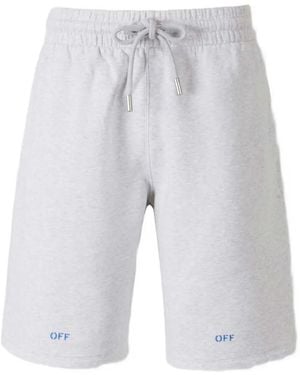 Off-White c/o Virgil Abloh Elastic-waistband logo-detail shorts - Blau