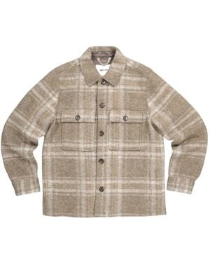NN07 Checked Wool Shirt Jacket - Natural