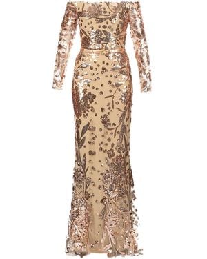 Elie Saab チュール マキシドレス - ナチュラル