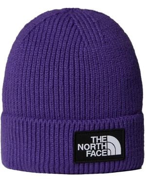 The North Face Logo Box Beanie Hat - Purple