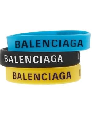 Balenciaga Limited-Edition Bracelets (Pack Of Three) - Blue