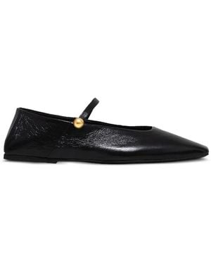 VANDA NOVAK Evina Square-Toe Ballet Flats - White