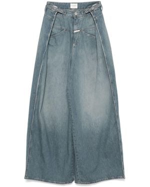 Closed Washed Denim Wide-Leg Jeans - Blue