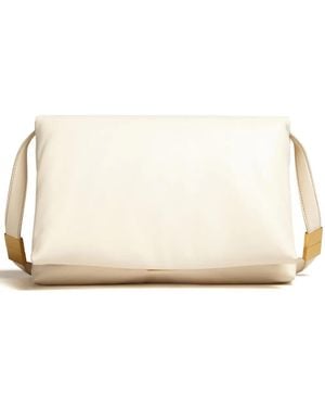 Marni Prisma Bag In Ivory Leather - Natural