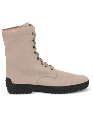 Tod's Lace-Up Boots - Natural