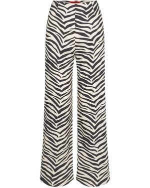Simon Miller Zebra-Print Poplin Pants - White