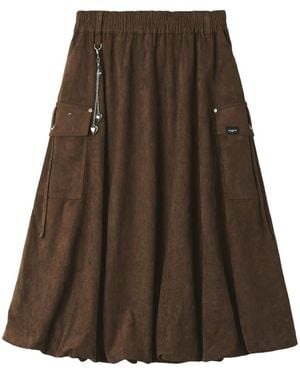 Musium Div. Cargo Bubble Midi Skirt - Brown