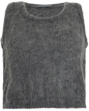 Alberta Ferretti Brushed-Finish Vest - Grey