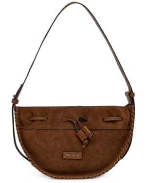 Marc O' Polo Small Suede Shoulder Bag - Brown