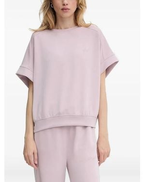 BOSS Enari Pleated Short-Sleeve T-Shirt - Purple