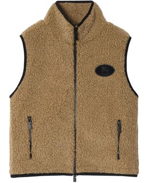 Burberry Cropped Fleece Gilet - Brown