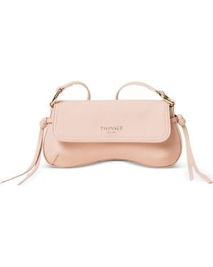Twinset Tie Detail Shoulder Bag - Pink