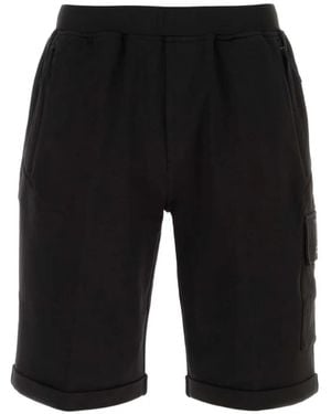 C.P. Company Cargo-Pocket Bermuda Shorts - Black
