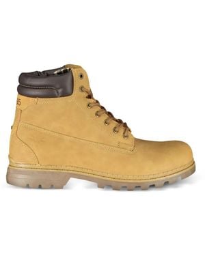 Carrera Lace-Up Suede Boots - Natural