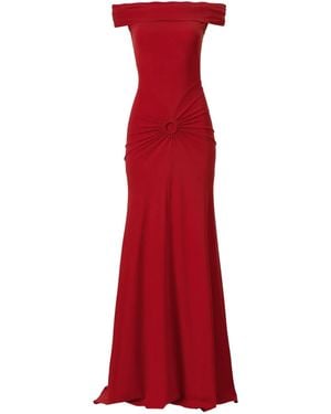 MOOS STUDIO Vestido Largo Lunar - Rojo