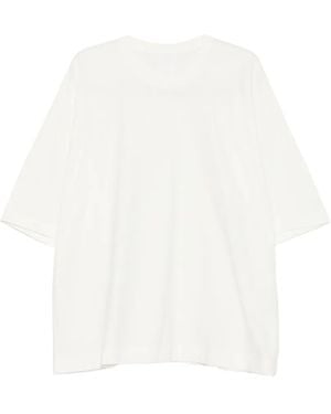 Homme Plissé Issey Miyake Logo-Print T-Shirt - White