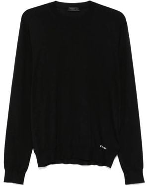 Prada Pullover Aus Recycelter Seide - Schwarz