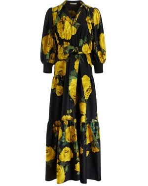 Alice + Olivia Cora Tiered Shirt Dress - Black