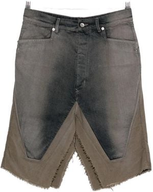 Rick Owens Frayed denim skirt - Grau