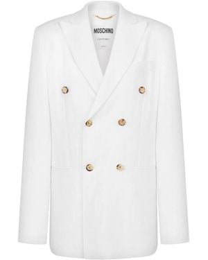 Moschino Double-Breasted Blazer - White