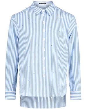 Betty Barclay Crystal-Embellished Striped Shirt - Blue