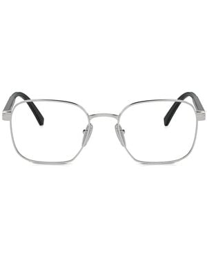 Prada Square-Frame Glasses - Metallic