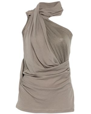Entire studios Draped One-Shoulder Top - Gray