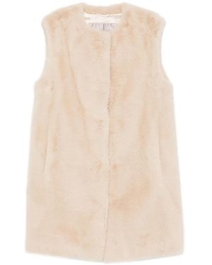 Herno Faux Fur Vest - Natural