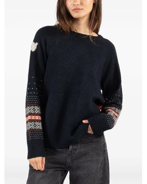 Freecity Fair-Isle Crew-Neck Jumper - Blue