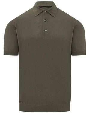 FILIPPO DE LAURENTIIS Short-Sleeve Polo Shirt - Green