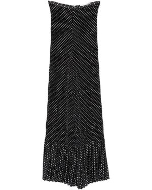 SIMONA CORSELLINI Pleated polka-dot trousers - Schwarz
