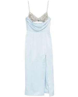 Rachel Gilbert Vestido Celestia Midi Con Apliques - Azul