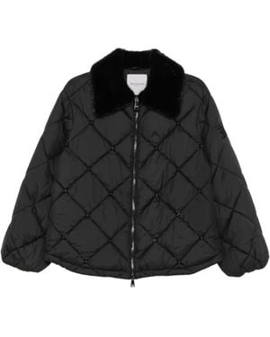 ERMANNO FIRENZE Quilted Faux-Fur-Collar Jacket - Black