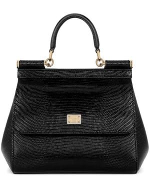 Dolce & Gabbana シシリー ハンドバッグ M - ブラック