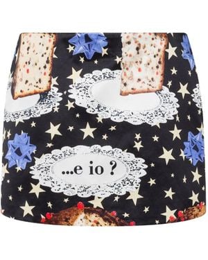 Moschino Mini Printed Skirt - Blue