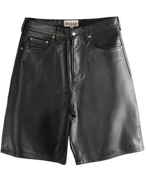 Stussy Big Ol Leather Shorts - Grey