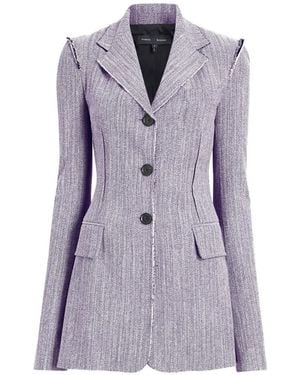 Proenza Schouler Lorenza Frayed Blazer - Purple