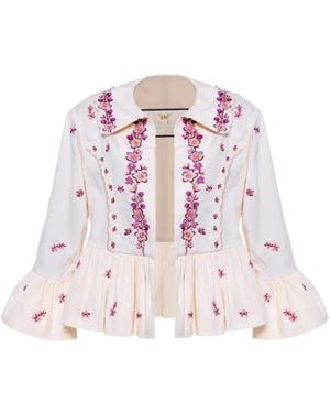 Agua Bendita Silene Cauca Blazer Mit Schößchen - Pink