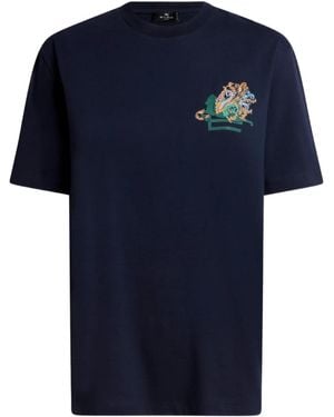 Etro Cotton Polyester T-Shirt - Blue