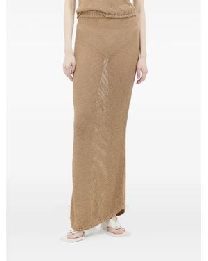 AYA MUSE Sheer Maxi Skirt - Natural