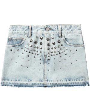 Alessandra Rich Denim Mini Skirt - Blue