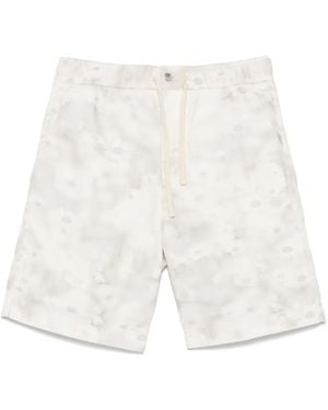 Maison Kitsuné Printed Denim Shorts - White