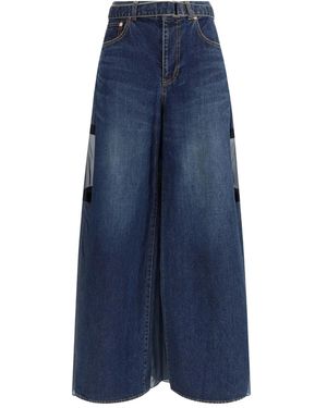 Sacai Panelled Denim - Blue