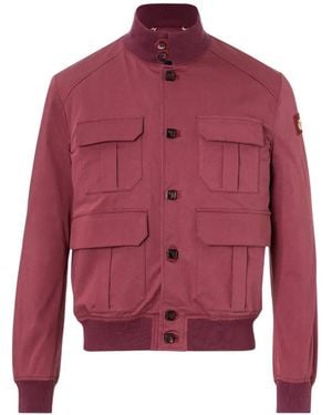 Billionaire Patch Pocket Bomber Jacket - Rojo